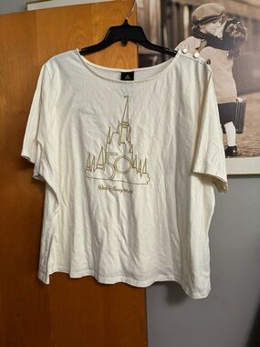 Walt Disney World 50th Anniversary Castle Graphic Tee - White